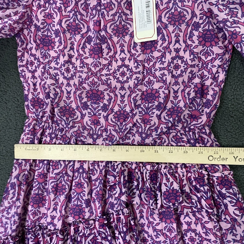 Banjanan Bazaar Dress size XS Pink Purple Ruffle Tiered Midi Summer Boho NWT - Picture 10 of 12